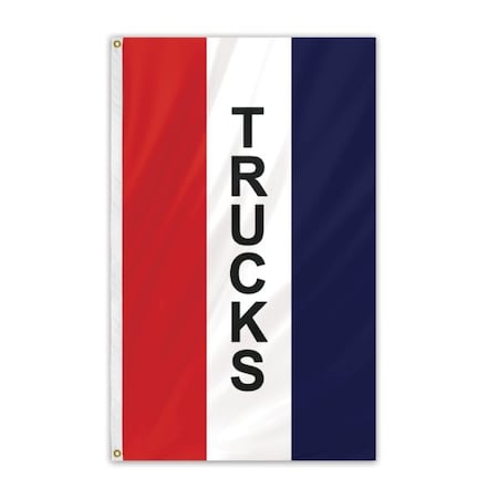 Global Flags Unlimited Trucks Message Flag 3'x5' Vertical Flag 204621